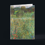 Cartão Gustav Klimt - Pomar<br><div class="desc">Pomar / Campo de floração / Campo de flores - Gustav Klimt,  Óleo na Canvas,  1907</div>