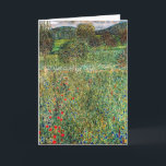 Cartão Gustav Klimt - Pomar<br><div class="desc">Pomar / Campo de floração / Campo de flores - Gustav Klimt,  Óleo na Canvas,  1907</div>