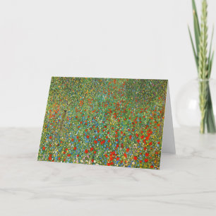Cartão Gustav Klimt Poppy Field Greeting Card