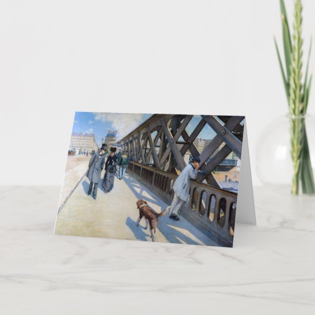 Cartão Gustave Caillebotte - A Ponte da Europa (Frente)