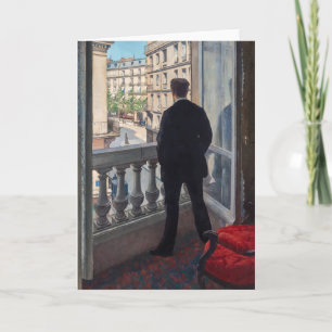 Cartão Gustave Caillebotte - Jovem à sua Janela