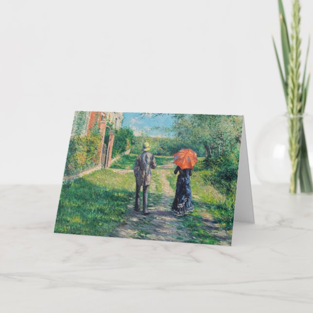 Cartão Gustave Caillebotte - O Caminho Íngreme (Frente)