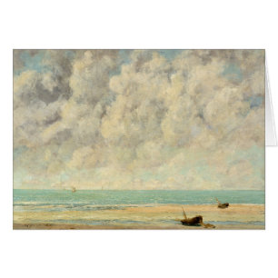 Cartão Gustave Courbet o mar calmo