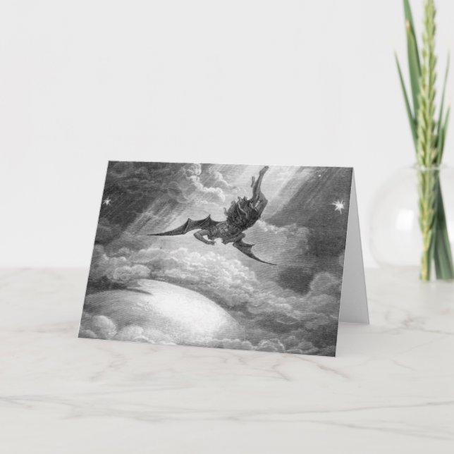 Cartão Gustave Dore Satã Do Paraíso Perdido Por John Milt (Frente)