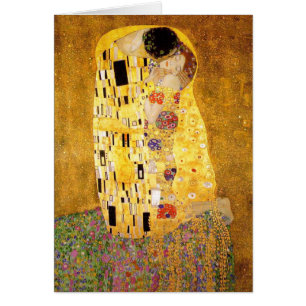 Cartão Gustavo Klimt o beijo
