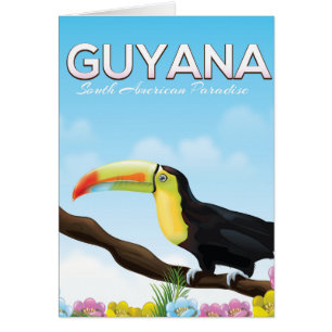 Cartão Guyana sul - poster de viagens americano do