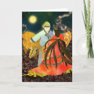 Cartão Gyeonwu & Jiknyeo: A história do Chilseok na Corei