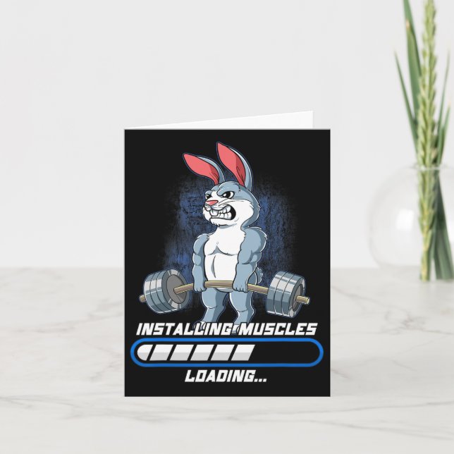 Cartão Gym Bodybuilding Installing Músculos (Frente)