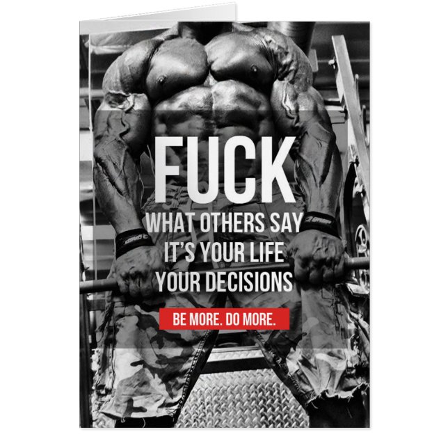 Cartão Gym Malhação Motivativo (Frente)