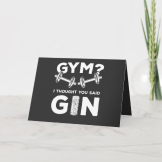 Cartão Gym ou Gin?