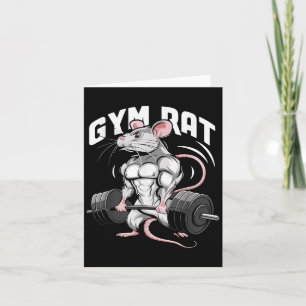 Cartão Gym Rat Funny Bodybuilding Workout Malhação Gym We