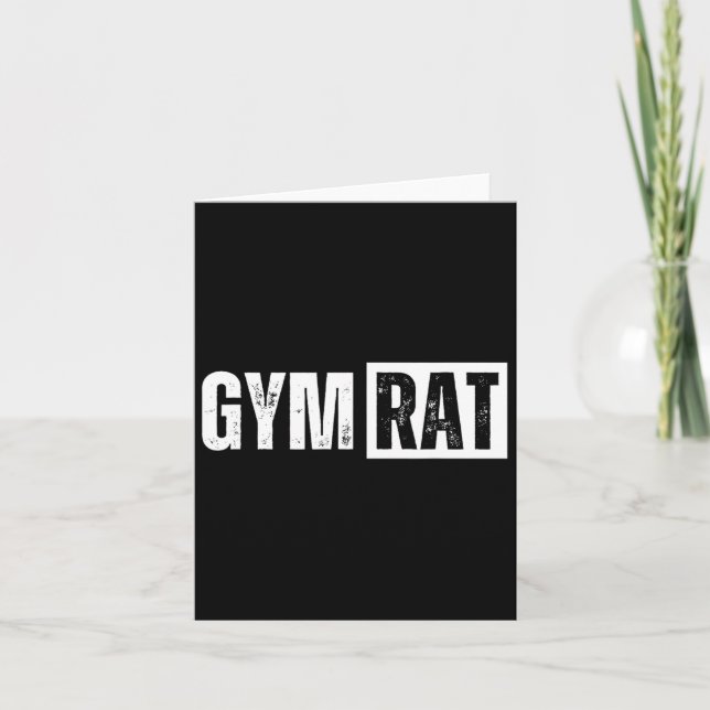 Cartão Gym Rat Funny Bodybuilding Workshop (Frente)