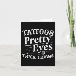 Cartão Gym Tattoos Bonito Olhos Espessos Coxas Afinação
