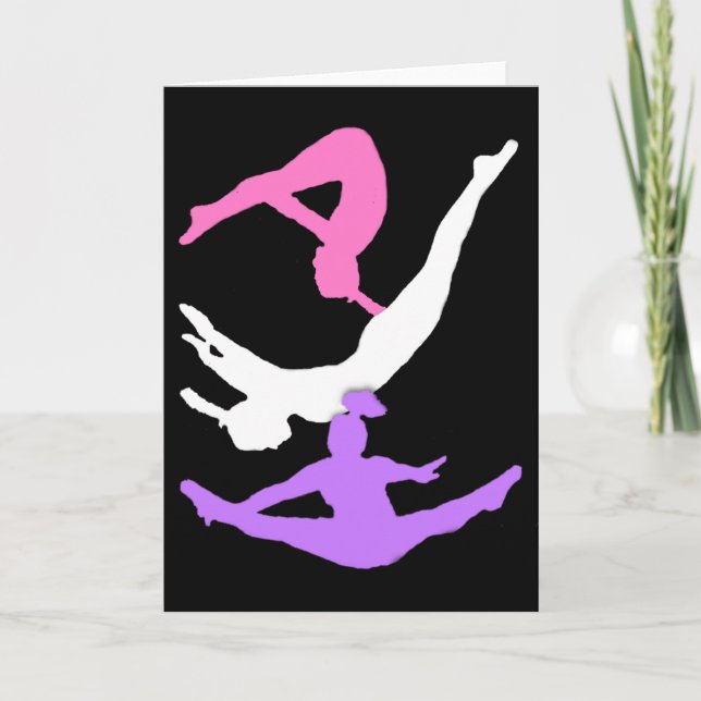 Cartão Gymansos de trampola (Frente)