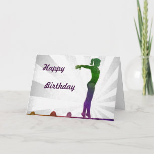 Cartão Gymnast Birthday Card