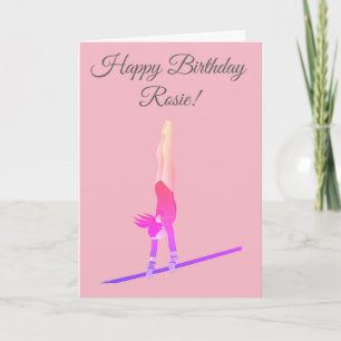 Cartão Gymnast Birthday Card