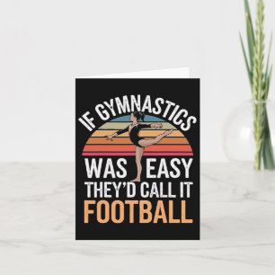 Cartão Gymnast Girl CartWheel Black Uni-child