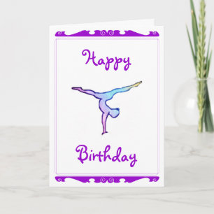 Cartão Gymnast "Happy birthday" card
