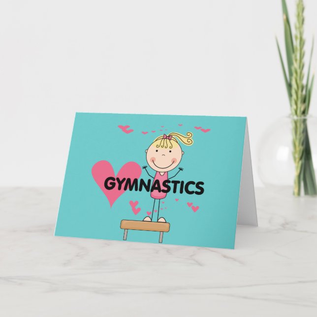 Cartão GYMNASTICS - Camisetas e presentes de ginástica de (Frente)