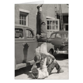 Cartão Gymnasts do lubrificador