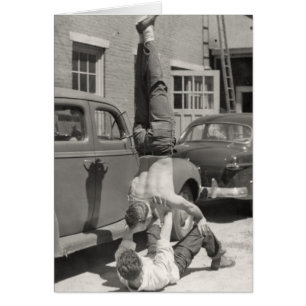 Cartão Gymnasts do lubrificador