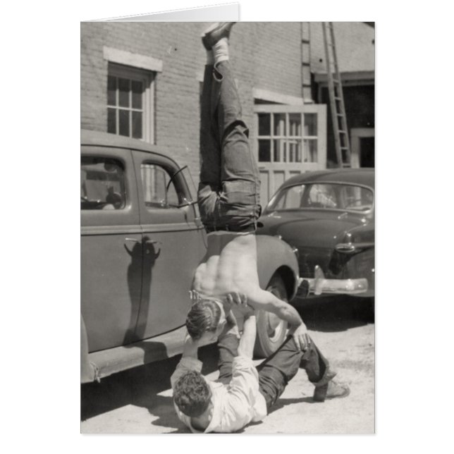 Cartão Gymnasts do lubrificador (Frente)