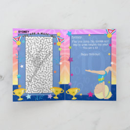 Cartão Gymnética Loura, Você É Um Aniversário Que Faz Mor