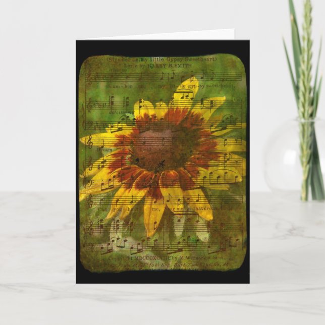 Cartão Gypsy Sweetheart Floral Colagem Todas as Ocasiões (Frente)