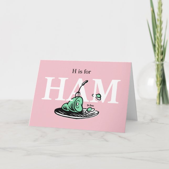 Cartão "H é para HAM" | Design de Alfabeto (Frente)