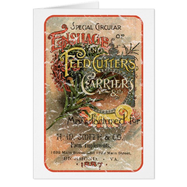 Cartão H.M. Smith & Co.-1887 - angustiado (Frente)
