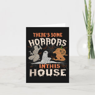 Cartão Há alguns horrores nesta Casa, Halloween Pumpk