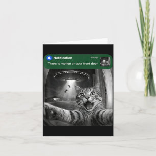 Cartão Há Movimento à Sua Porta da Frente Meme de Gato En