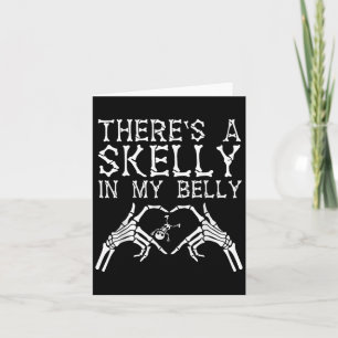 Cartão Há um Skelly no meu Dia de as Bruxas engraçado