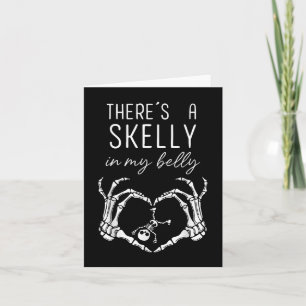 Cartão Há Um Skelly No Meu Dia de as Bruxas engraçado Pre