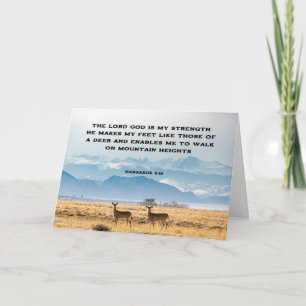 Cartão Habakkuk 3:19 O Deus SENHOR é a minha Bíblia FORTE