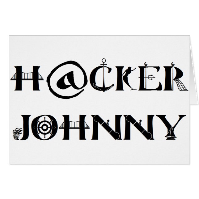 Cartão hacker johnny (Frente Horizontal)