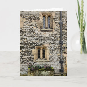 Cartão Haddon Hall windows blank greetings card