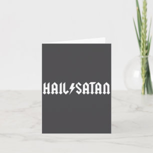 Cartão Hail Satan Rock Star