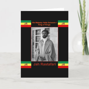 Cartão Haile Selassie, o Leão de Judah, Jah Rastafari