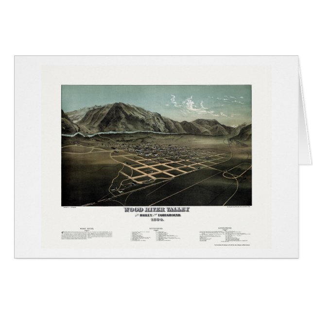 Cartão Hailey - rio de madeira, mapa panorâmico da (Frente Horizontal)