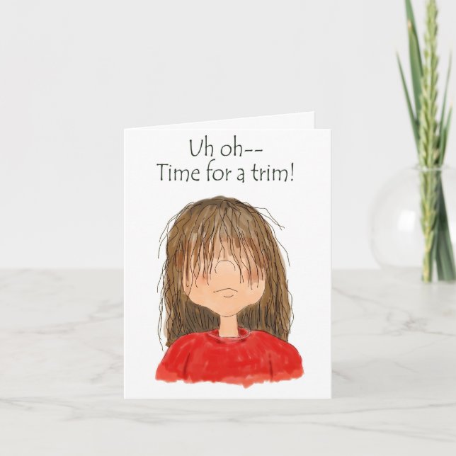 Cartão Hair Salon Customer Lembreder Relações Hair Corte (Frente)
