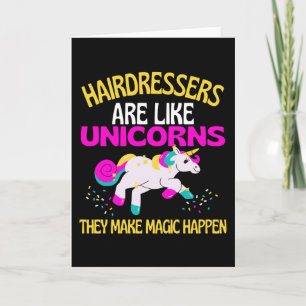 Cartão Hairdressers Unicorn, Magnético Unicórnio Hairdr