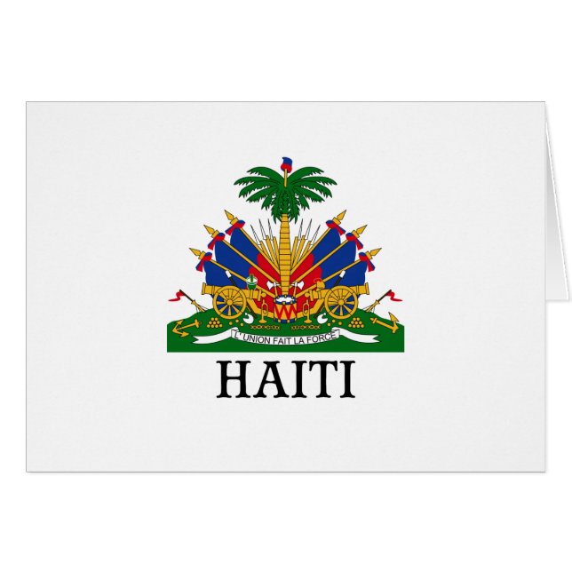Cartão HAITI - emblema/brasão/bandeira/símbolo (Frente Horizontal)
