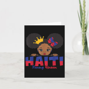 Cartão Haiti Young Queen Haitian Flag Tee Para Crianças M