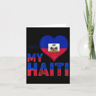 Cartão Haitian Flag Day Love Haiti Heart Haitian Roots Ha