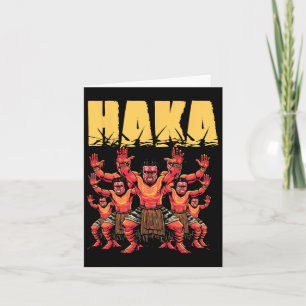 Cartão Haka Dance Maori Engraçado Outfit de Cultura Nova 
