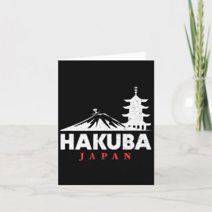 Cartão Hakuba Japão Ski Resort Retro Skiboard Snowboard