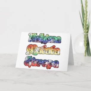 Cartão Hakuna Matata Europe Art Impressão/Graphic