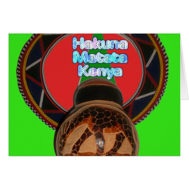 Cartão Hakuna Matata Kenya Art Impressão Personalizar Pro (Frente Horizontal)