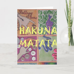 Cartão Hakuna Matata - Sinal de Arte Impressão